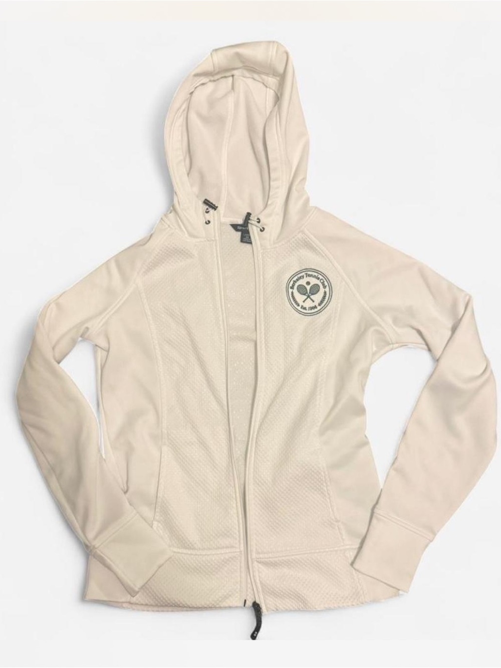 Berkeley Tennis Hooded Zip-Up Jacket, SZ XS
